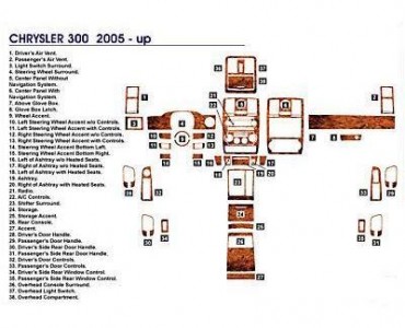 Набор салона для крайслер 300с 2004-2009